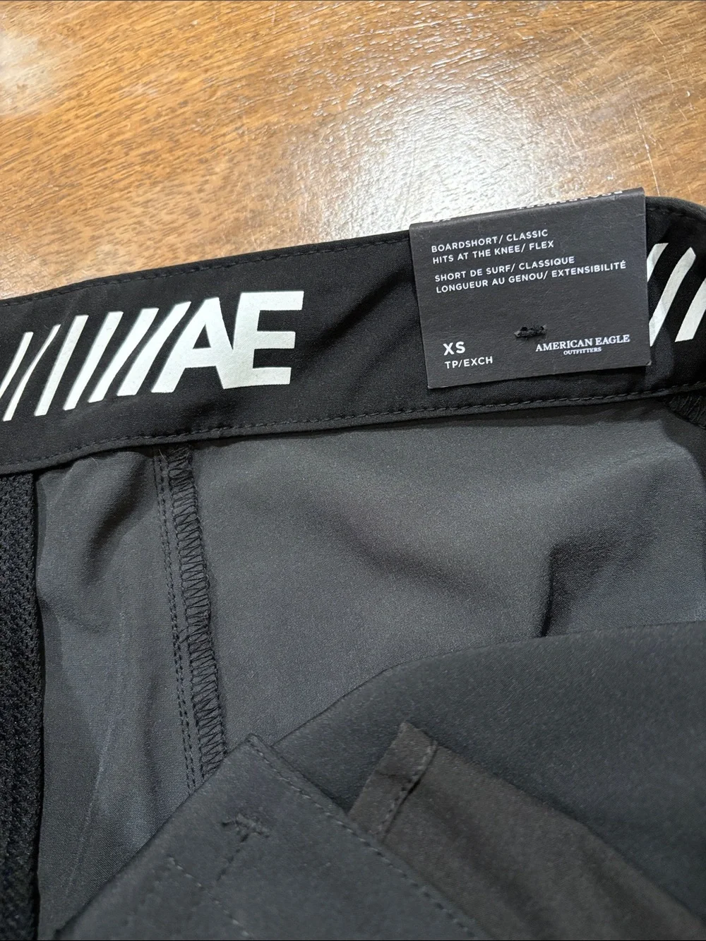 NWT 2018 AEO American Eagle Classic Flex Board Shorts XS Black Gray 54521696